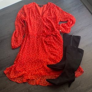 Worn once!   Banana Republic wrap dress